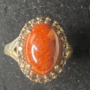 Chocolate Jade & Smokey Quartz Ring